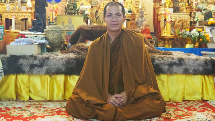 Luang Pu Klaew, abbot of Wat Khao Kho Phatthanaram Ordination of new monks to receive Kathin for the year 2024