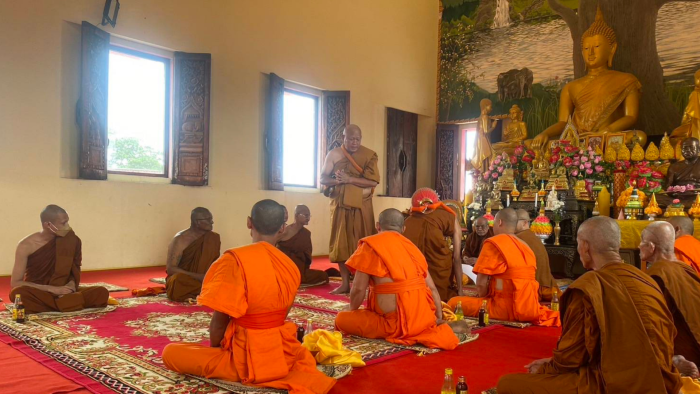 Luang Pu Klaew, abbot of Wat Khao Kho Phatthanaram Ordination of new monks to receive Kathin for the year 2024